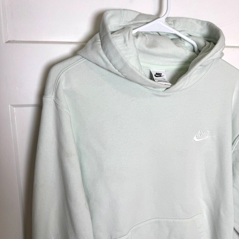 Nike Sportswear Club Fleece Hoodie Men's Medium M Mint Light Green Sage Pullover